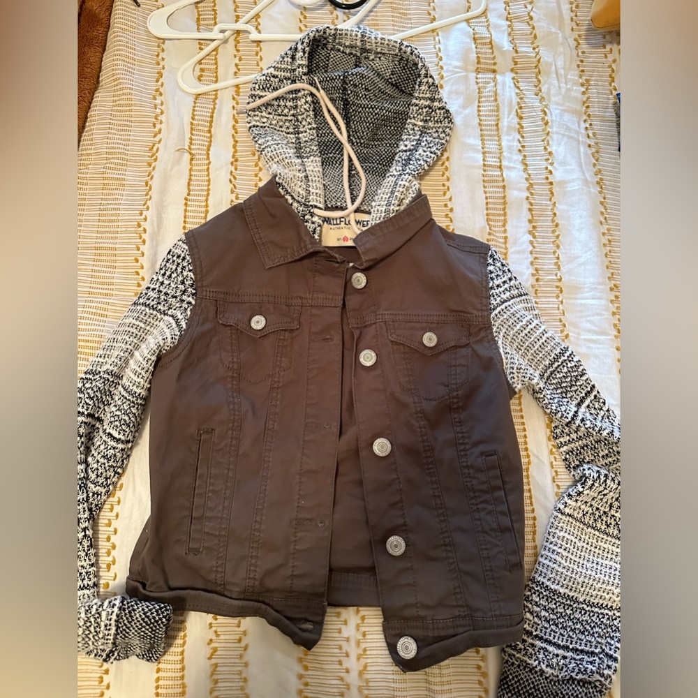 Green jean jacket
